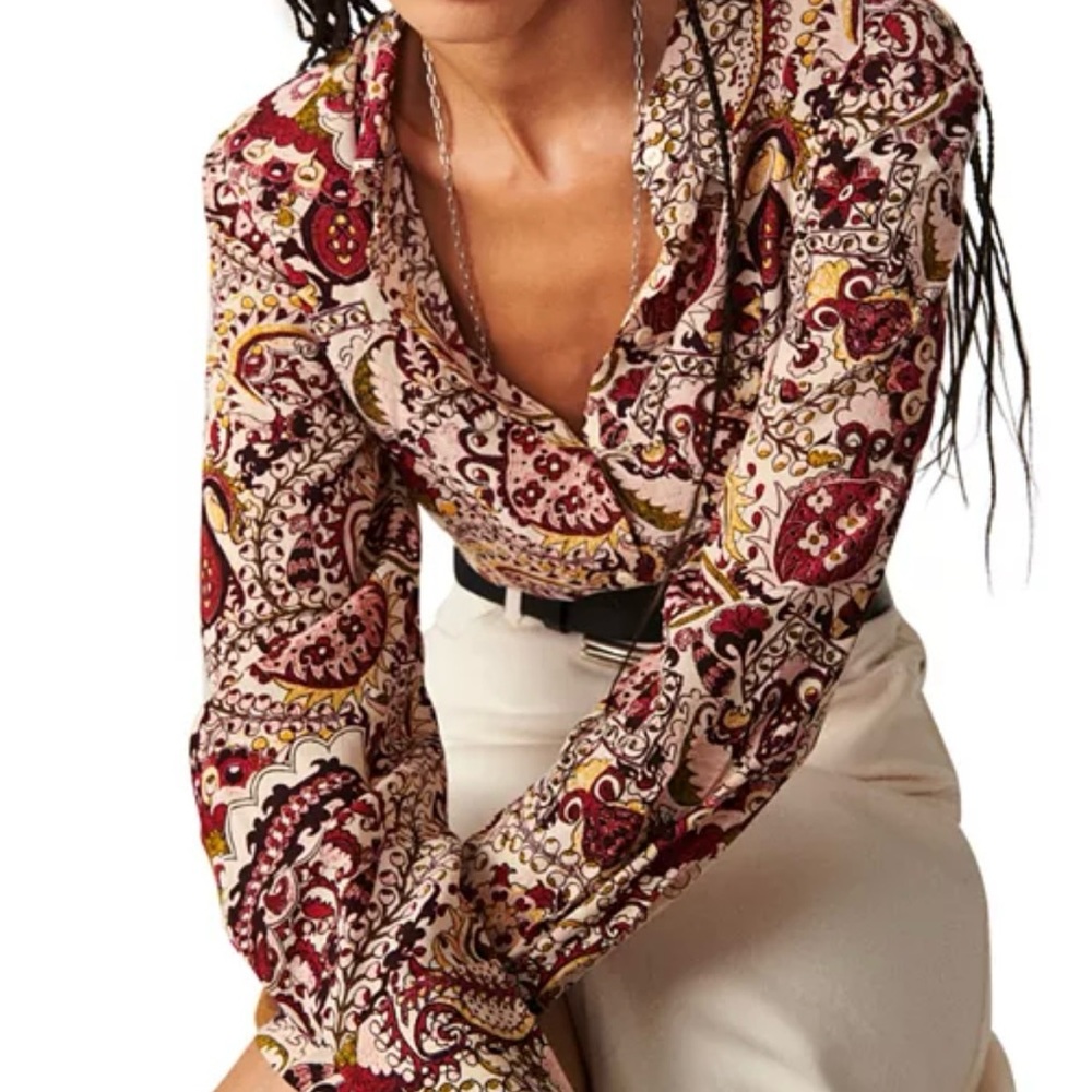 Ba&Sh Paisley Print Women's Top size small worn once!